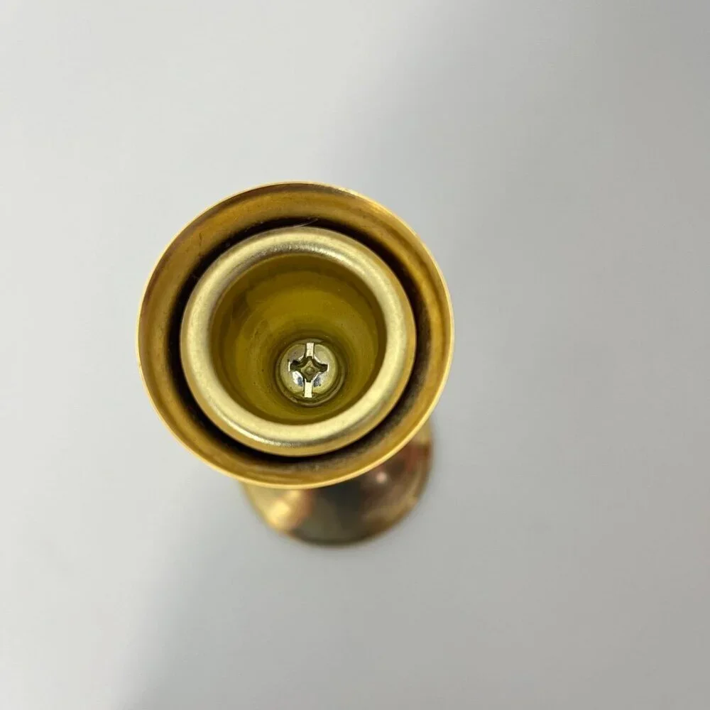 Vintage‎ Lefton Exclusive Funnel  Brass Candlestick Holder